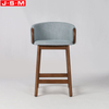 High Quality Breakfast Bar Stools Upholstered Fabric Seat Backrest Counter Kitchen Bar Chairs