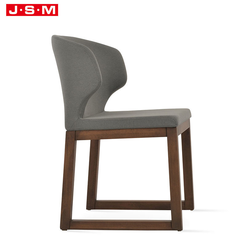 Premium Quality Hotel Molded Foam Fabric Wooden Legs Dining Chair For Dining Room
