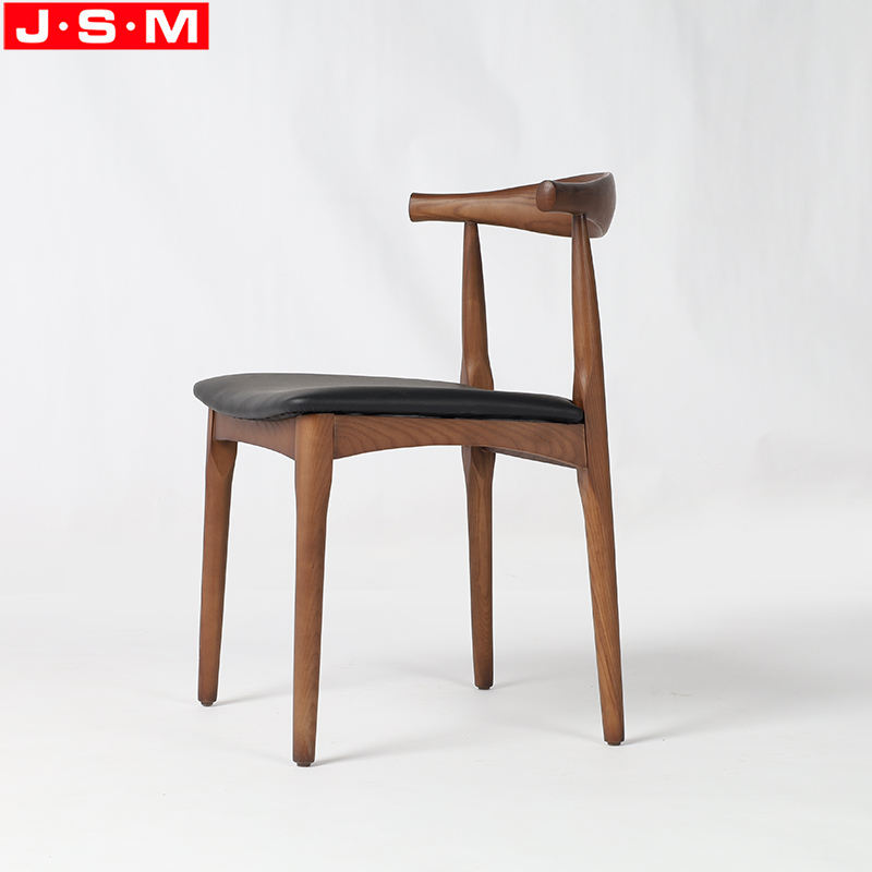 Home Furniture Fabric Cushion Seat Ash Timber Base Dining Chair
