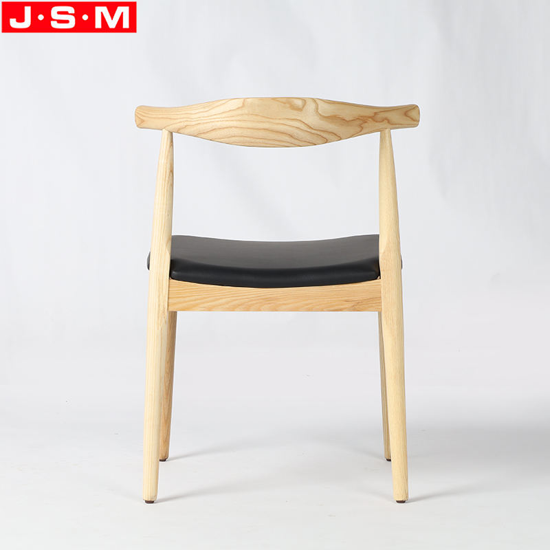 Home Furniture Fabric Cushion Seat Ash Timber Base Dining Chair