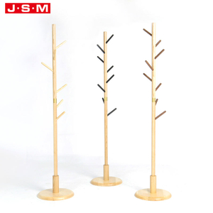 Hot Sale Standing Vintage Wooden Bedroom Cactus Vintage Bamboo 3 In 1 Standing Clothing Store Floor Hook Portable Coat Rack