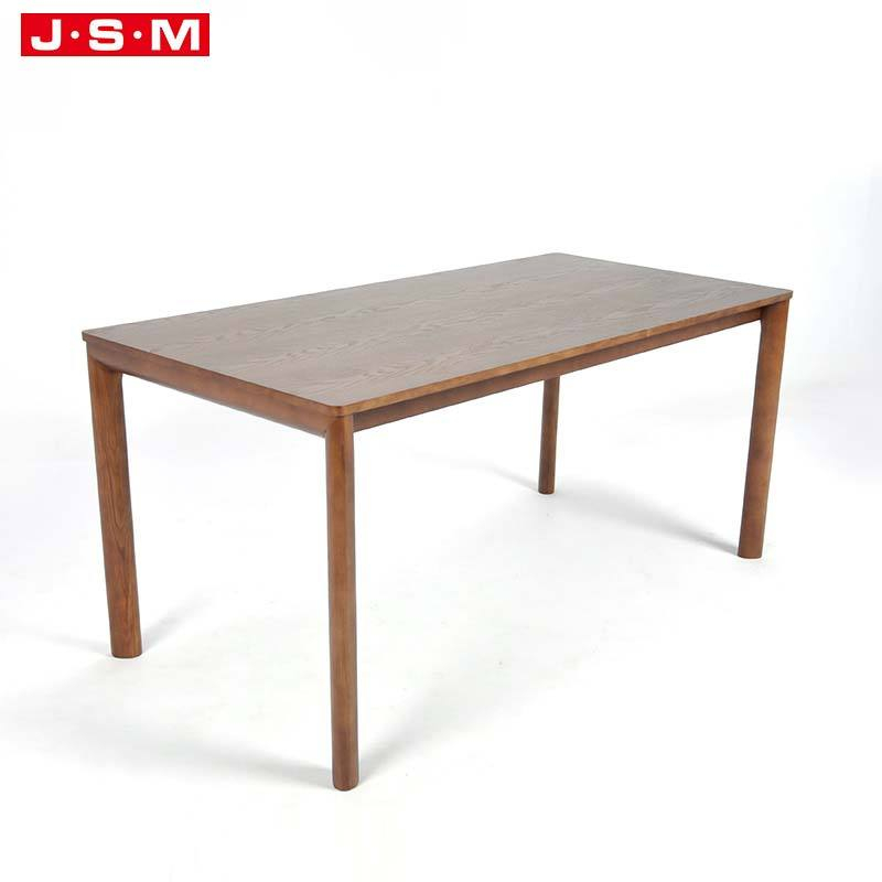 Modern Raw Wood 4 Seaters Nordic Dining Farmhouse Wood Large Dining Table