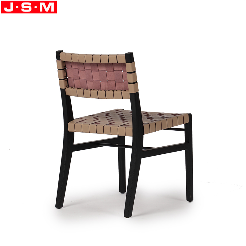 wood leather dining chairs