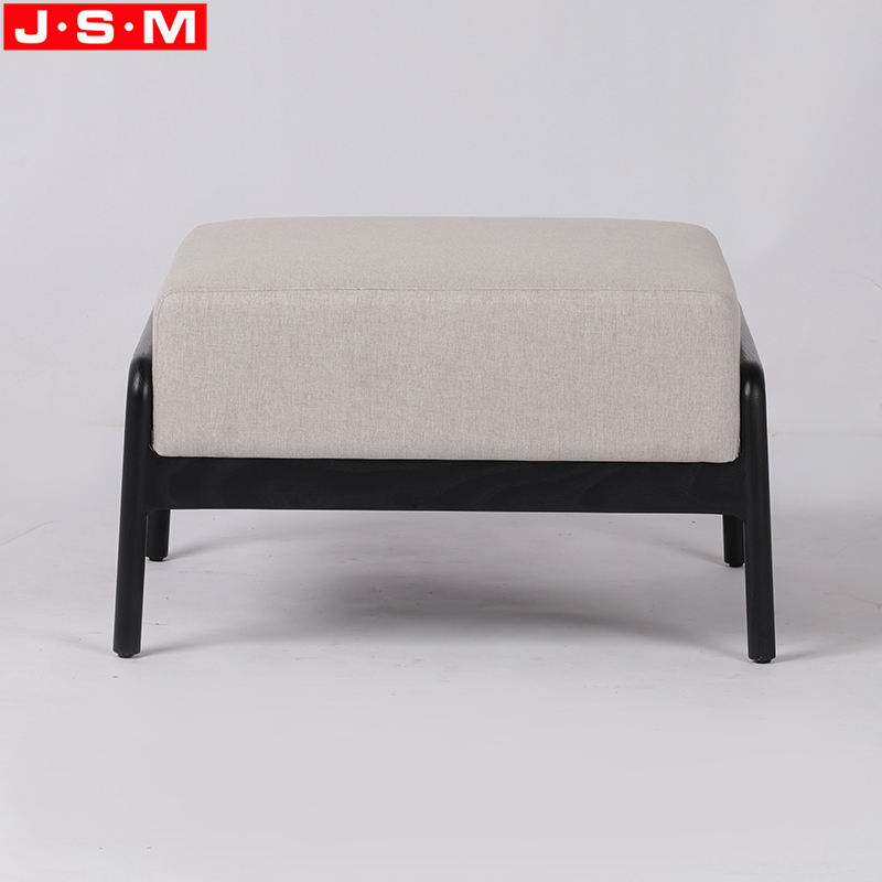 Wholesale Bedroom Footstool Fabric Square Living Room Stool Seat Ottoman