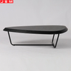Modern Cocktail Living Room Metal Base Desktop Ash Timber Table Top Tea Table
