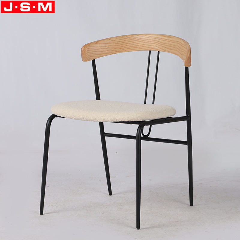 New Product Commercial Dining Room Metal Frame Cushion Seat Dining Chair