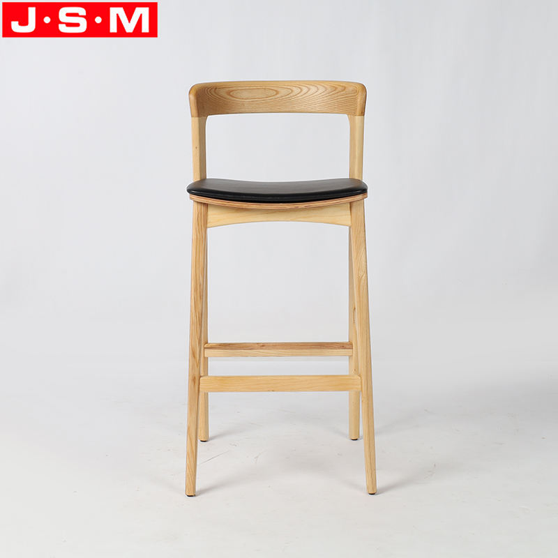 Cushion Seat Wood Bar Chair Kitchen Bar Stool Wooden High Bar Chair