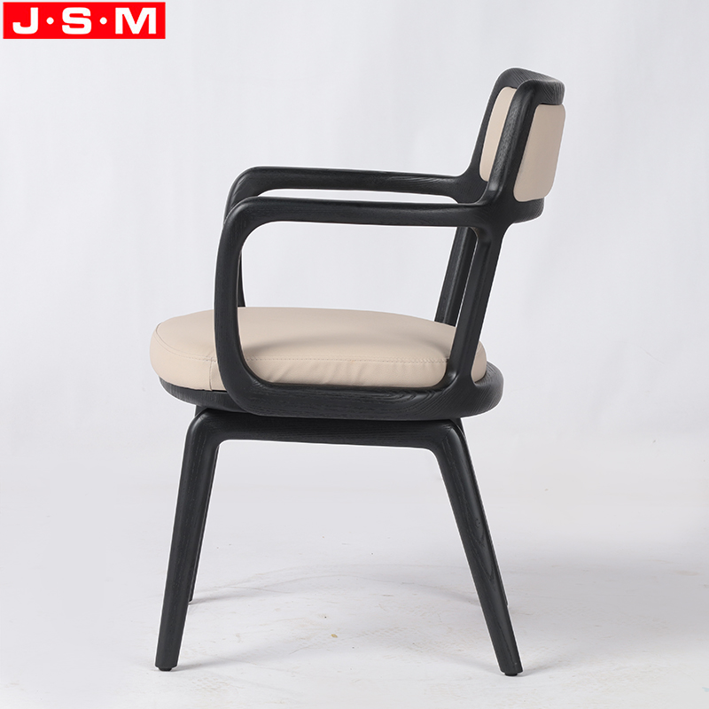 Wooden Design Dining Chair Leather