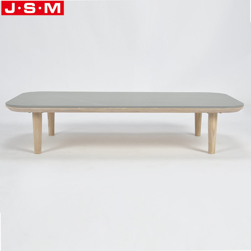 Gray Rock Slab Top Coffee Table