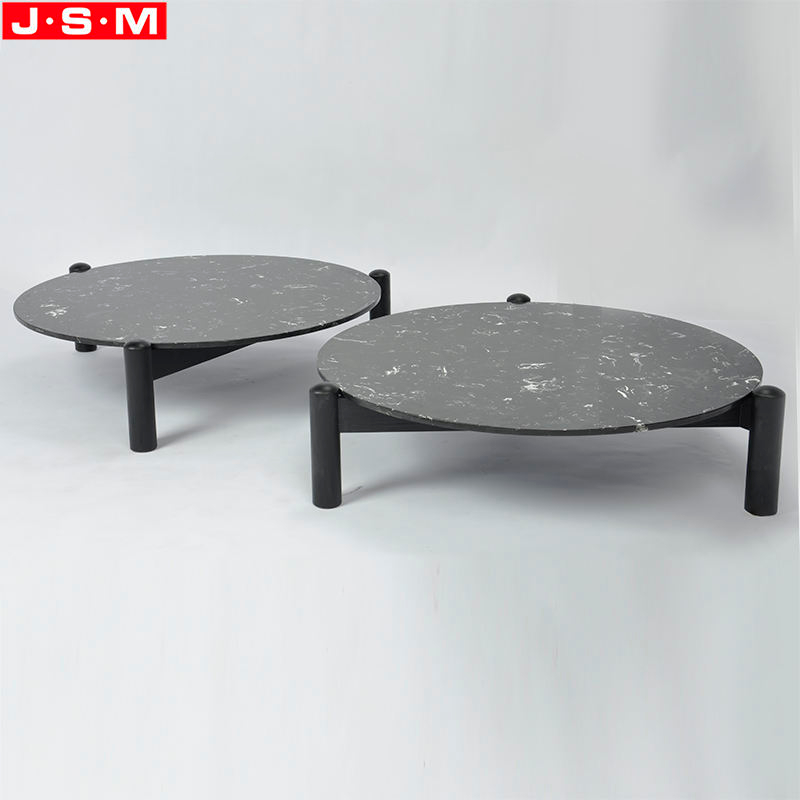 Nordic Modern Rock Slab Tea Table Designed Living Room Solid Wood Coffee Table