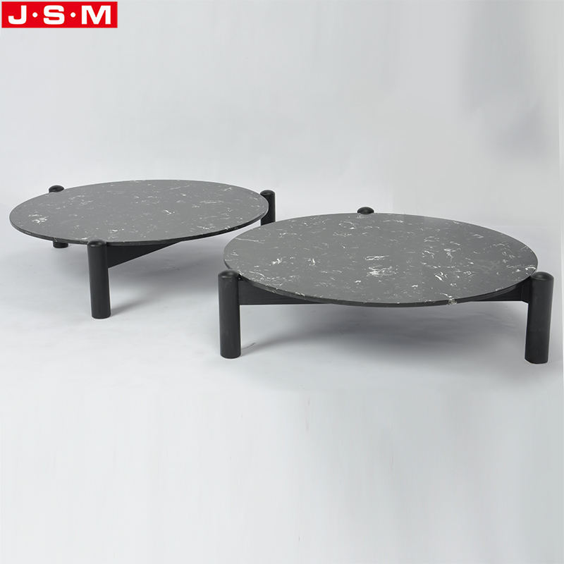 Nordic Modern Rock Slab Tea Table Designed Living Room Solid Wood Coffee Table