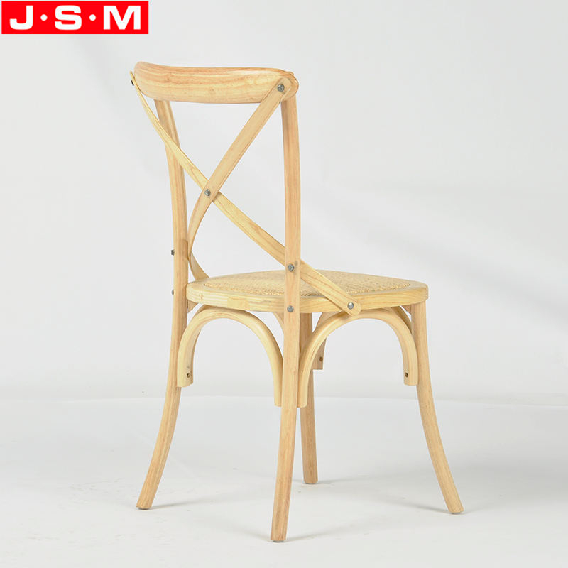 Modern Patio Outdoor Garden Christmas Wedding Beige Solid Wood High Back Dining Chair