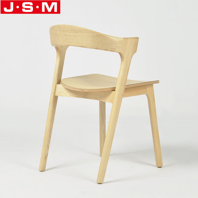 Chinese Style Leisure Bistro Bar Restaurant Wooden Frame Back Dining Chair
