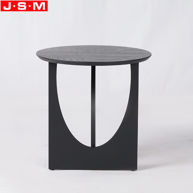 Simple Design Tea Shop Restaurant Solid Wood Single Low Round Coffee Table