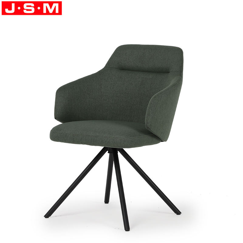 Hot Sale Nordic Modern Living Room Fabric Upholstered Office Chair With Metal Base