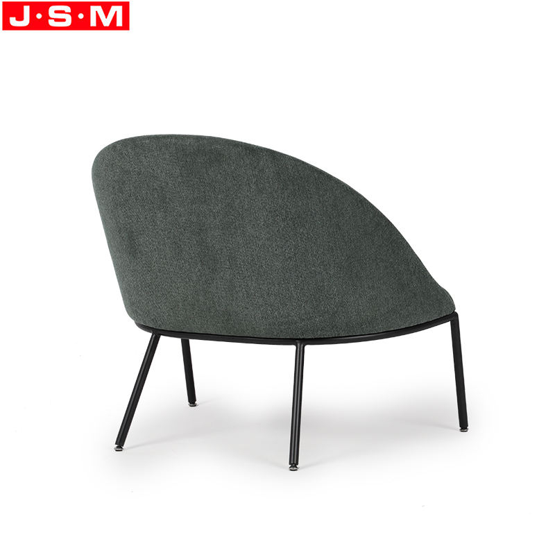 PU Upholstery Fabric Modern Metal Dining Living Room Nordic Luxury Home Armchair