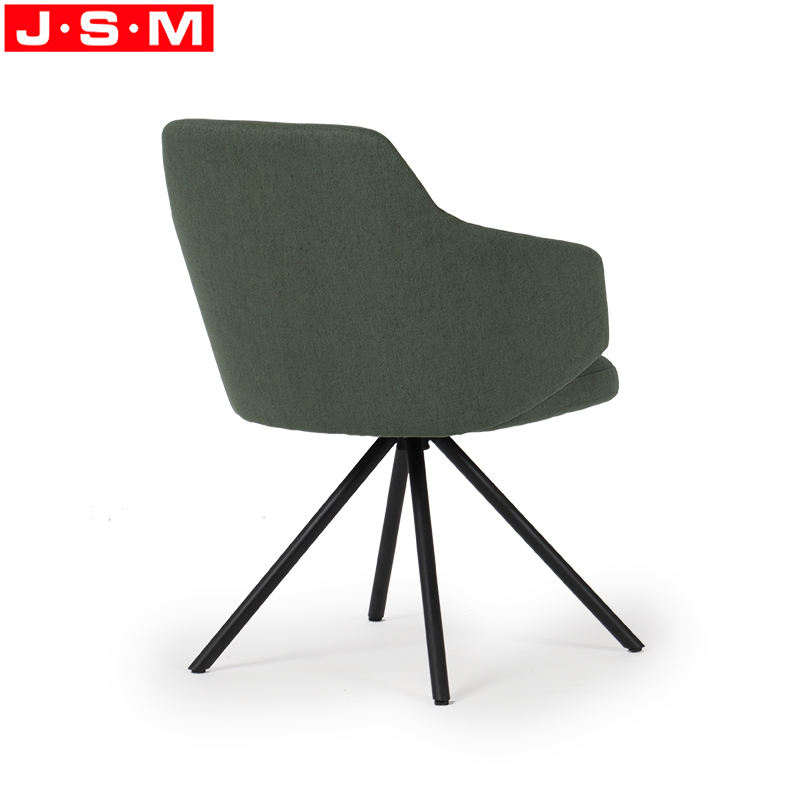 Hot Sale Nordic Modern Living Room Fabric Upholstered Office Chair With Metal Base