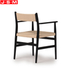 Simple Modern Paper String Woven Wood Dining Room Furniture Chair