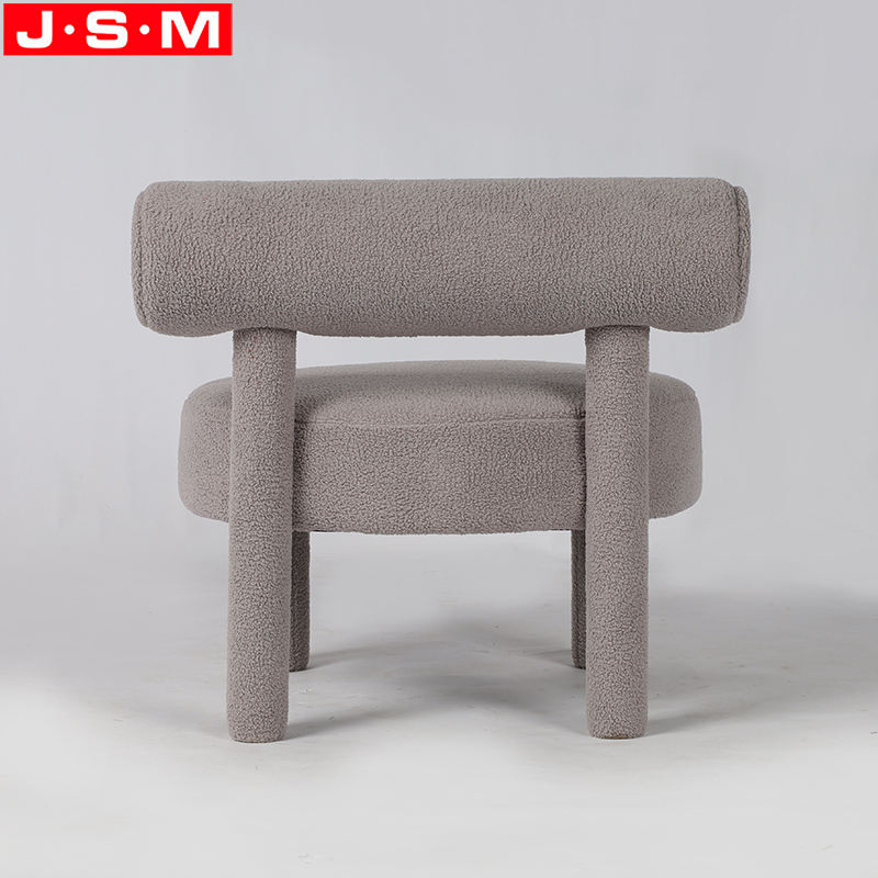 Metal Antique Upholstered Lounge Chair Living Room Fabric Leisure Chairs