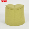 Modern Style Wooden Lounge Dark Khaki Round Stool Space Saving Kids Chair Ottoman Stool