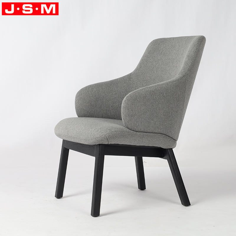 High Back Accent Chair Sofa Lounge Fabric Living Room Single Wooden Armchair