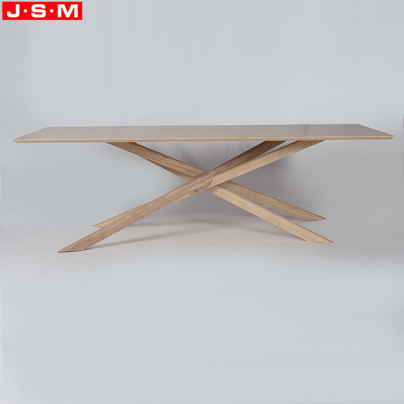 High Quality Simple Design Living Room Ash Timber Base Dining Table