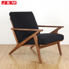 Modern Unique Outdoor Skirted Fabric Lounge Chaise Fabric Recliner Wood Carving Armchair