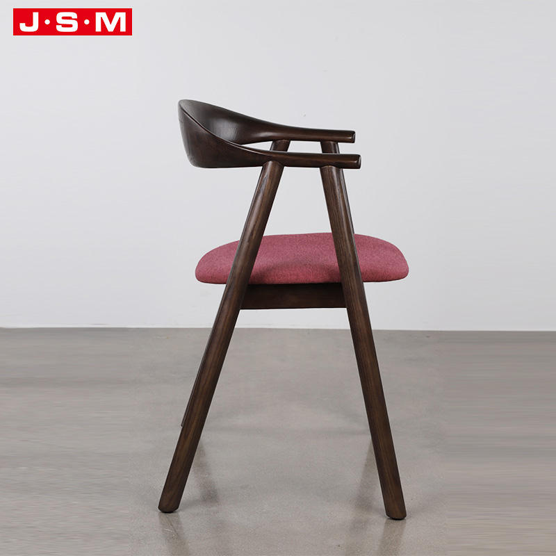 Modern Brown Wood Furniture Metal Dining Chair Low Back Dining Chair