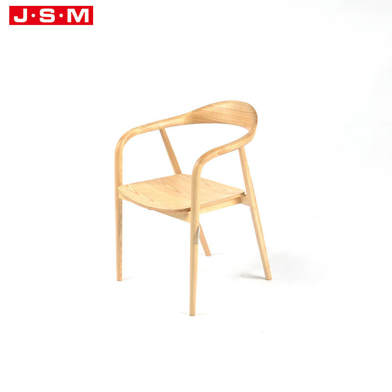 Best Selling Items Customized Modern Style 4 Legged Wooden Stool Dining Chair Solid Wood Hotel Armrest Chairs Dining Chair