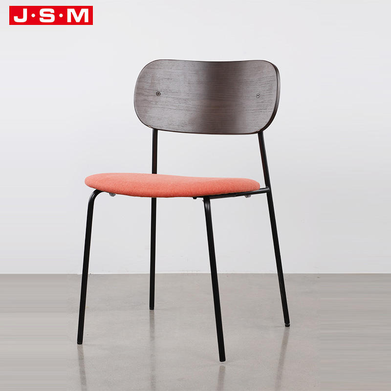 New Products Small Round High Back Soft Buff Wooden Dining Chair