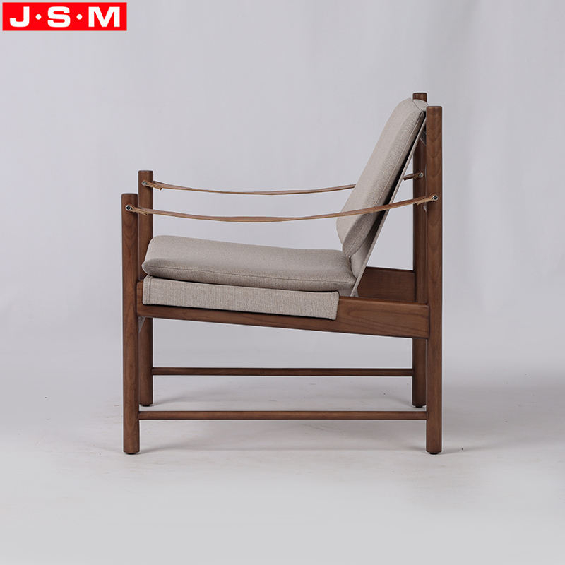 Modern Creative Designed Fabric Pu Belt Arm Leisure Armchair For Camping