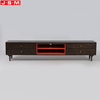 4 Drawers Wood Storage Cabinet Veneer Carcase Stand TV Cabinet For Home Living Room