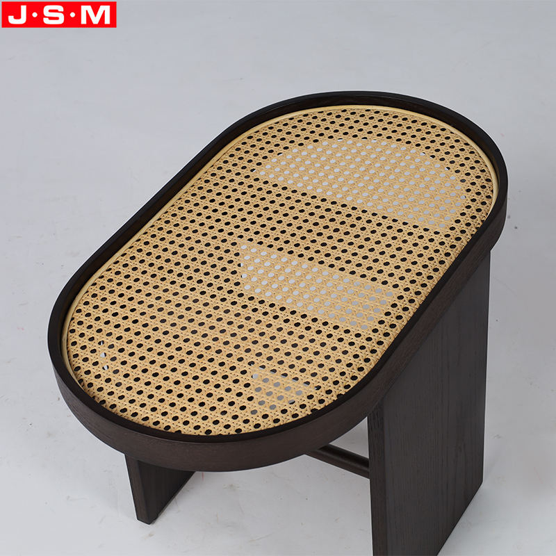 Wooden Coffee Tables Simple Rattan Oval Table Top Tea Tables For Living Room Corner Decoration