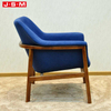 Home Furniture Fabric Cushion Seat Leisure Chair High Back Wooden Leg Armchair