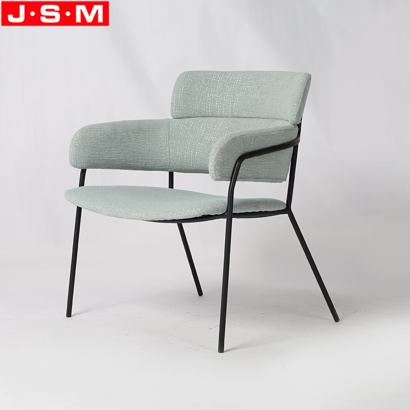 Hot Selling Dining Living Room Armchair Metal Legs Cushion Seat Armchair