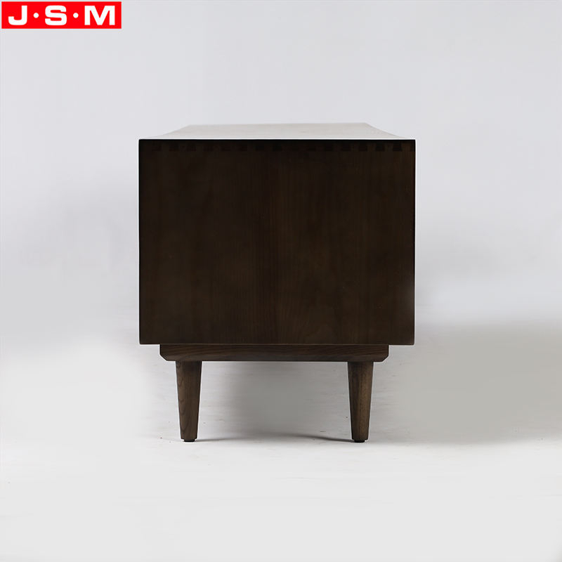 4 Drawers Wood Storage Cabinet Veneer Carcase Stand TV Cabinet For Home Living Room