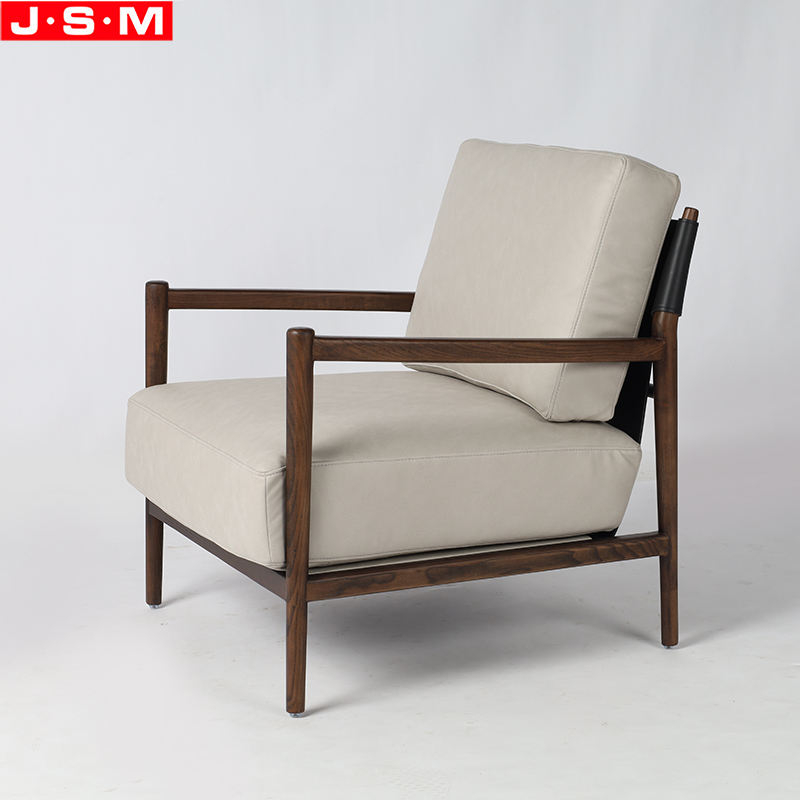 High Quality Wooden Base Single Seater Cushion Seat Armchairs For Living Room