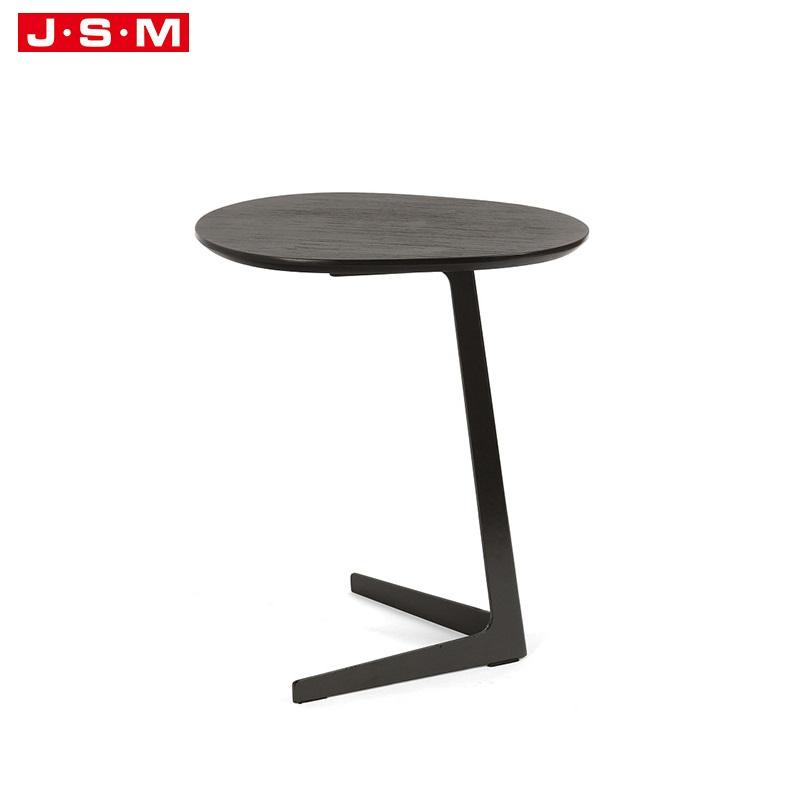New Design Modern Small Indoor Black Round Wooden Coffee Tea Table