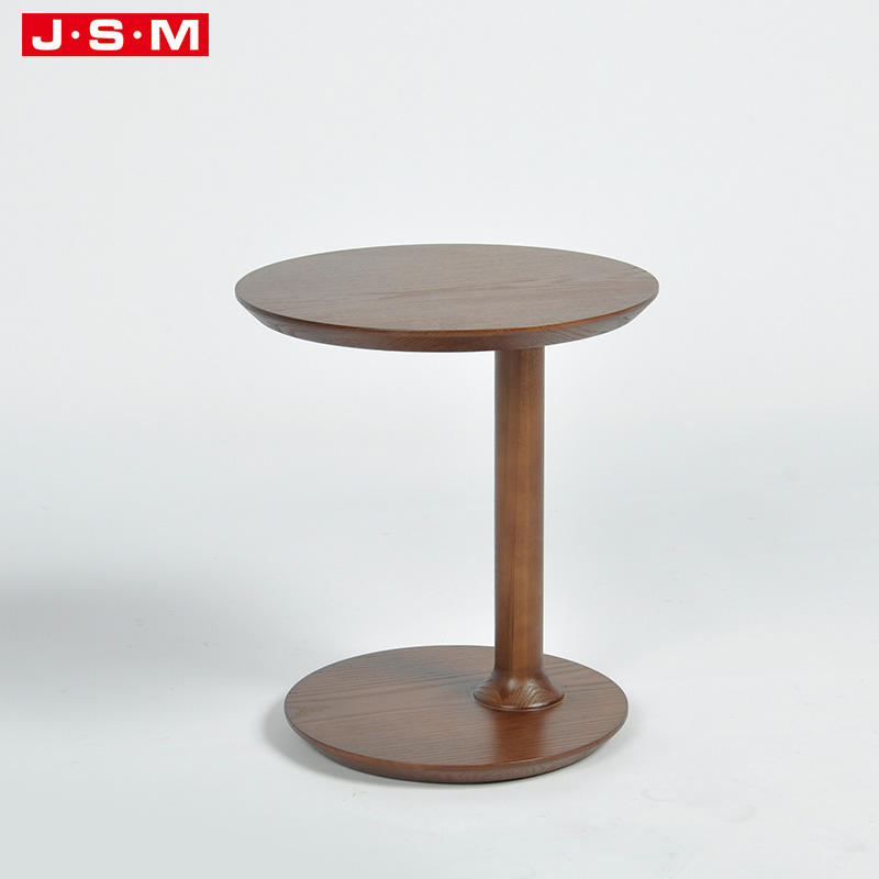 Luxury Minimalist Vintage Oval Garden Double Wooden Round Oval Tea Coffee Table