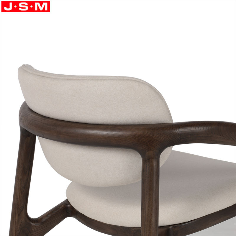 Nordic Modern Style Restaurant Furniture Wooden Dining Chairs Fabric Upholstery Dinner Chair For Canteen