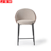 Contemporary Luxury Style High Chair Bar Stool Upholstered Metal Barstool