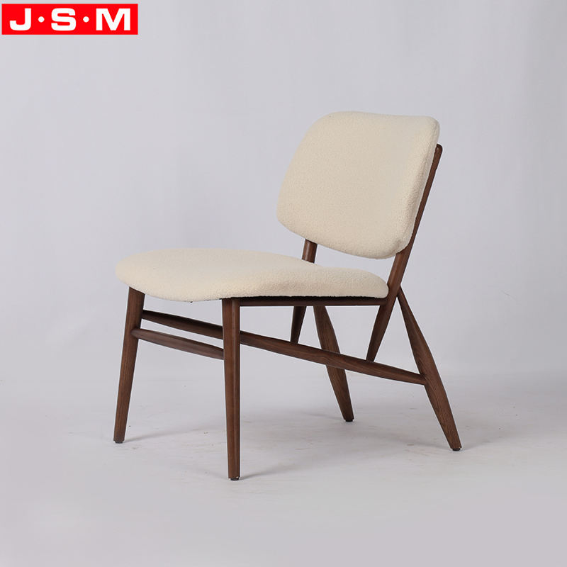 Leather Designer Wooden Armchair Hotel Room Leisure Soft Comfortable Chair