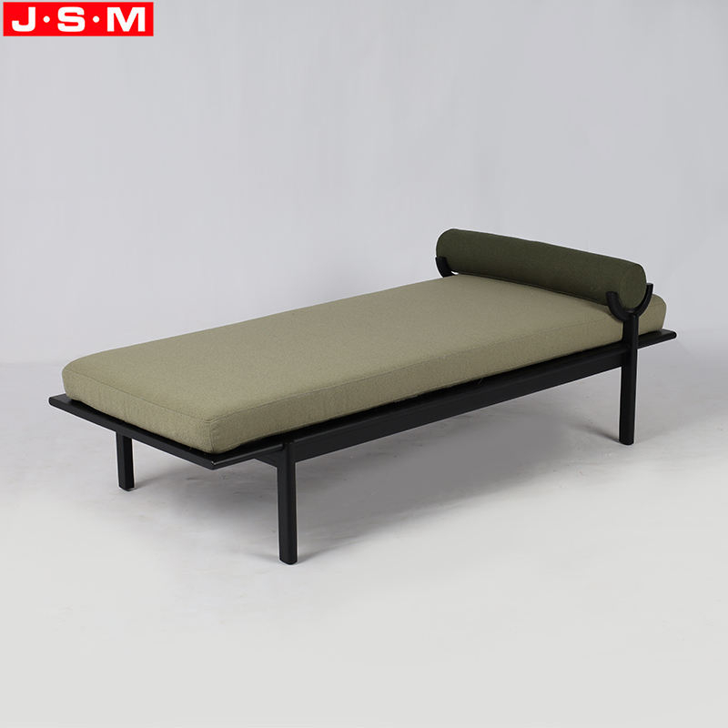 Modern Commercial Restaurant Outdoor Garden Upholstered Solid Wooden Bench