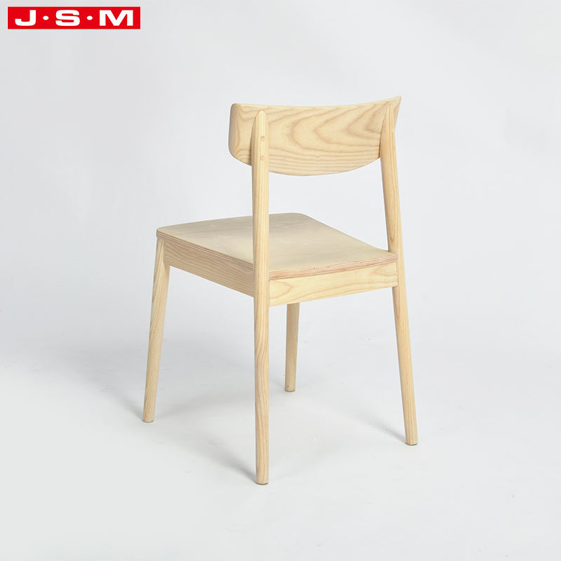 Simple Italian Cream Coloured Ash Wood Design Wood Teak Outdoor Farmhouse Kitchen Dining Chairs