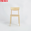Simple Italian Cream Coloured Ash Wood Design Wood Teak Outdoor Farmhouse Kitchen Dining Chairs