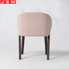 New Design Fabric Wooden Legs Dining Room Dinning Chair With Cushion Seat