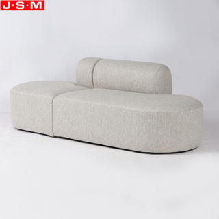 Living Room Armless Modular Sofa Furniture Modern White Fabric Corner Sofa