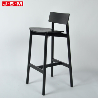 Luxury Modern Bar Counter Wood Round Backless Patio Bar Stool With Back