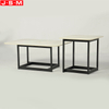 High End Artificial Stone Top Table Metal Frame Furniture Dining Room Tea Table