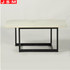 Designer Artificial Stone Top Luxury Metal Frame Coffee Tea Table